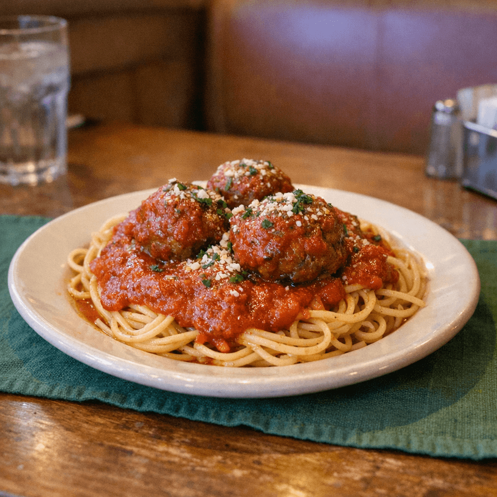 Spaghetti, Linguini, Penne or Angel Hair with Meatballs or Sausage